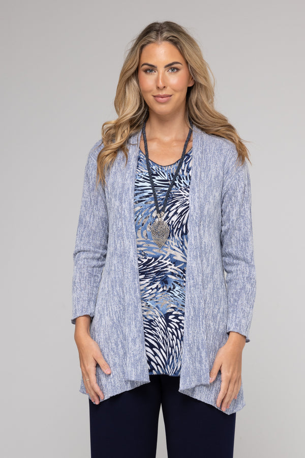 Sky Haven Poly/Rayon Knit Long Sleeve Cardigan