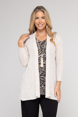 Sand Haven Poly/Rayon Long Sleeve Cardigan