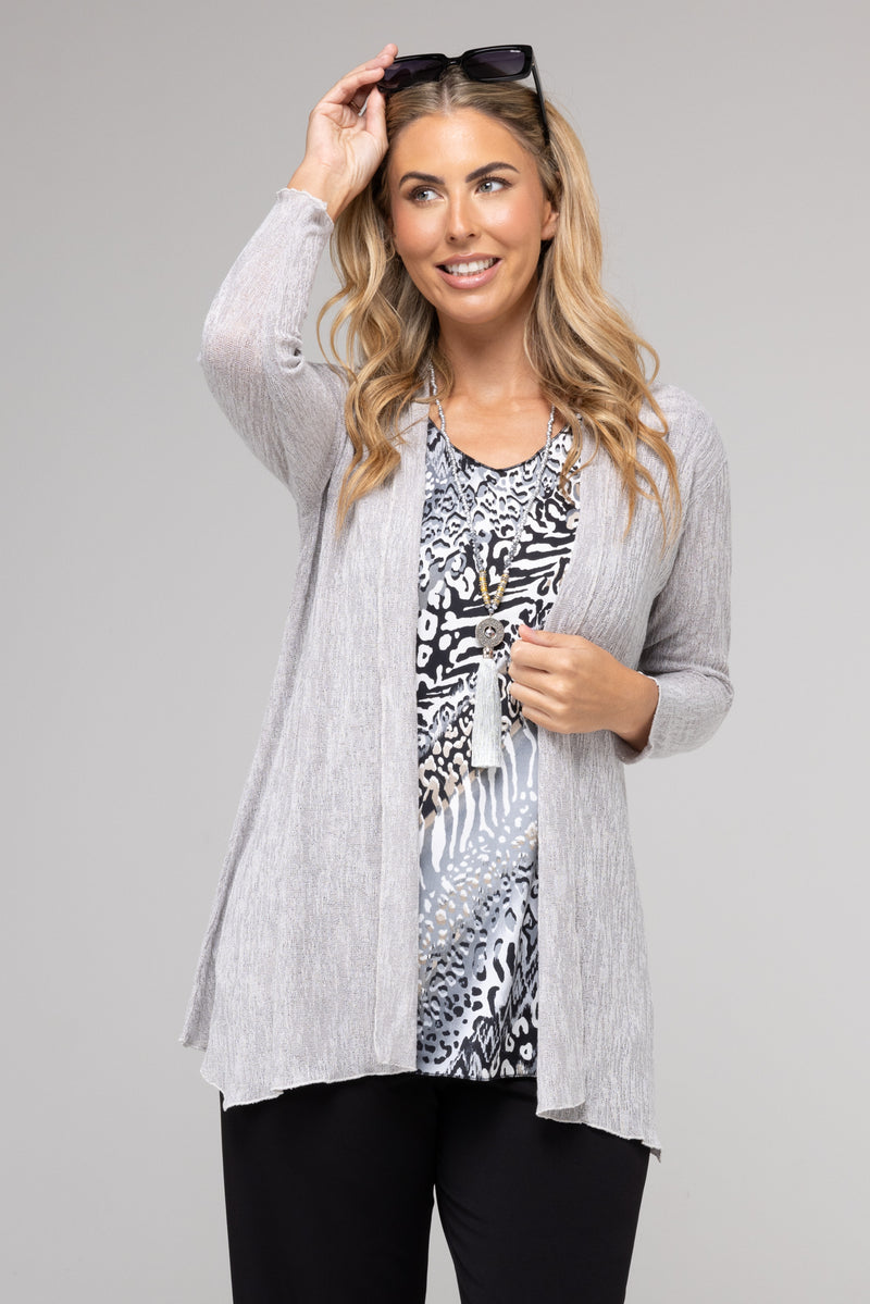 Silver Haven Poly/Rayon Long Sleeve Cardigan