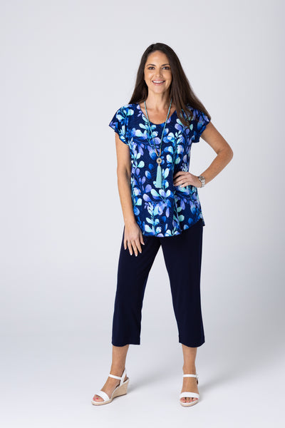 Willow Print Short Sleeve Jersey Top – ilovemylife